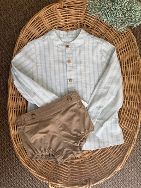 CAMISA RAYAS AGUA